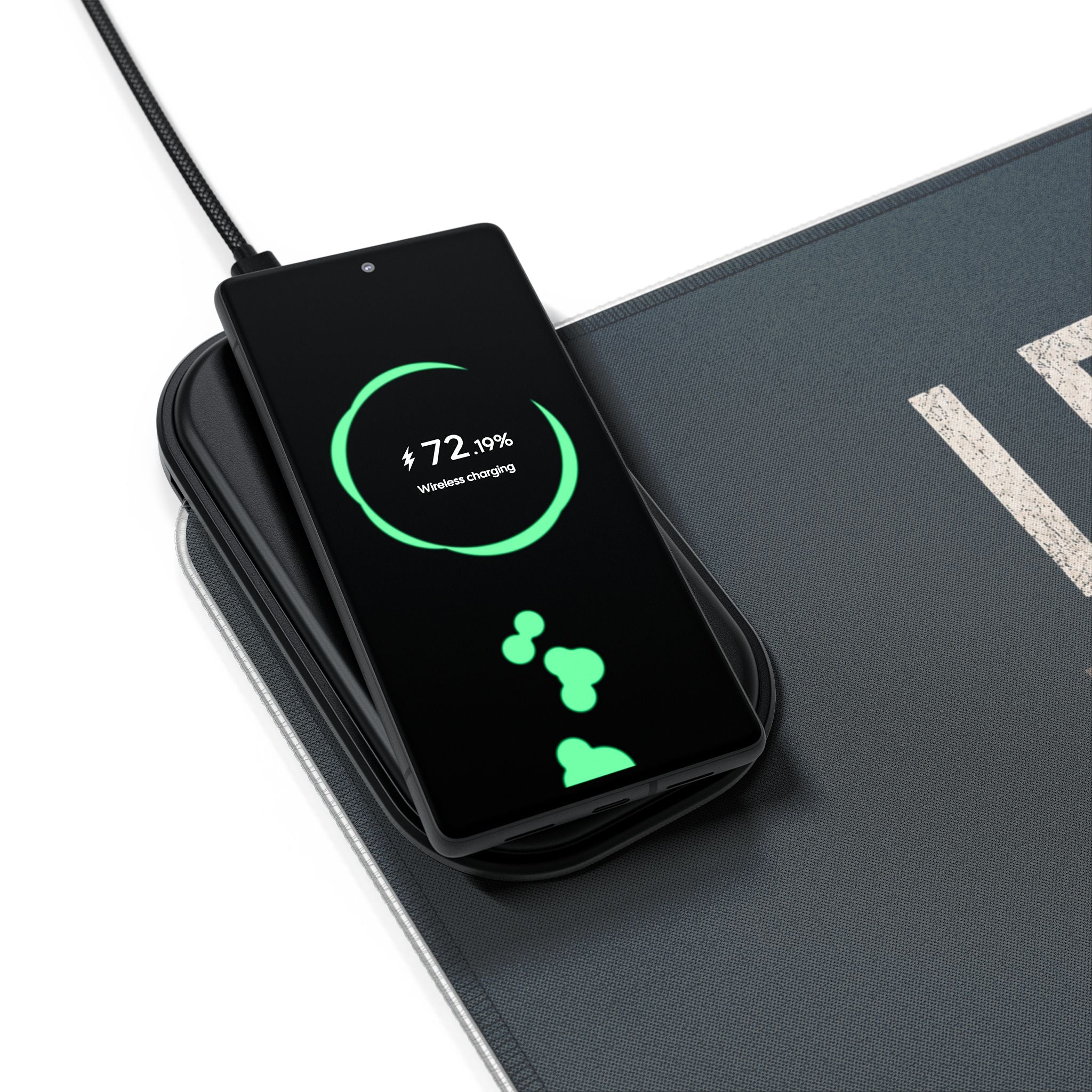 LED Wireless Charging Mouse Pad — "Lead By Example" Gaming Desk Mat