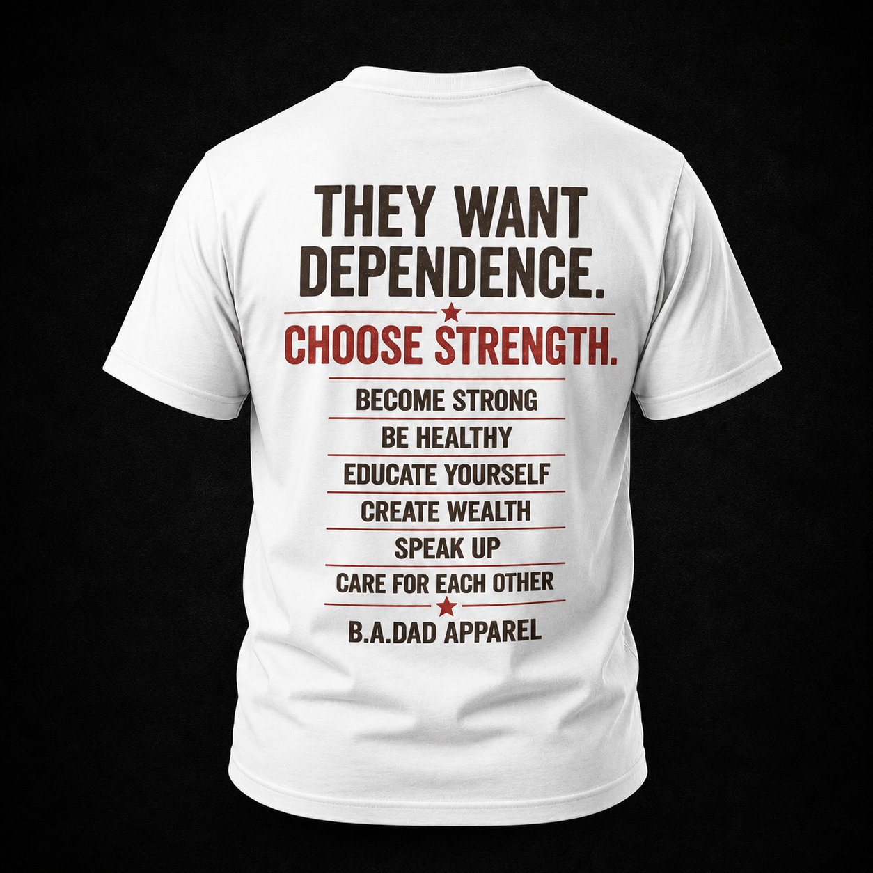 They Want Dependence. Choose Strength. Performance Tee