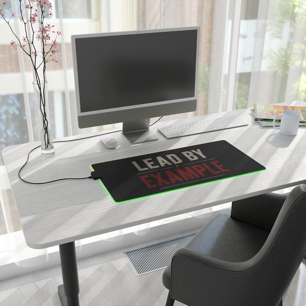 LED Gaming Mouse Pad — " Lead by Example" RGB Extended Desk Mat