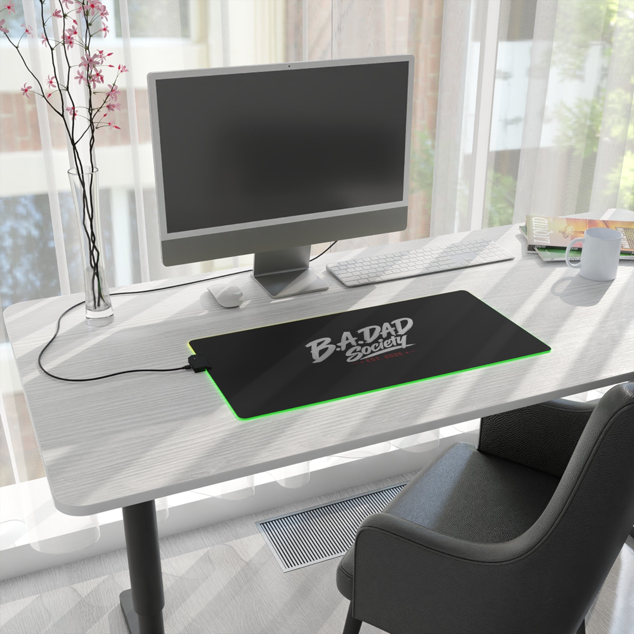 LED Gaming Mouse Pad — " Lead by Example" RGB Extended Desk Mat